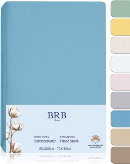 BRB HOME Spannbettlaken 60x120 für Baby, Bettlaken, Jersey für Babybett & Kinderbett