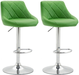2er Set Barhocker Lazio Kunstleder, grün
