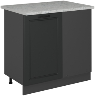 Eckunterschrank R-Line Anthrazit Landhaus 86 cm AP Marmor Vicco