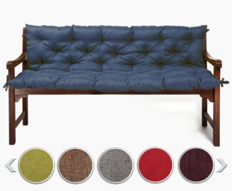 sunnypillow Bankauflage Bankauflage Stuhlkissen viele Farben und Größen zur Auswahl, 110x50x50cm blau