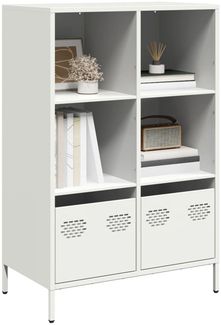 Highboard, BuffetSchrank, Büroschrank Weiß 68x39x103,5 cm Stahl