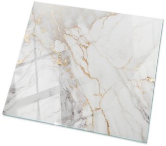Tulup Tischplatte Oberplatte Tisch Glas Eleganter Marmor mit Adern Tischplatte aus Glas