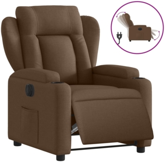 vidaXL Relaxsessel Elektrisch Braun Stoff 3204462