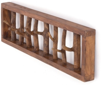 DESIGN DELIGHTS Wandgarderobe WANDGARDEROBE AST-HAKEN, 82x22 cm, Altholz, Shabby Chic Kleiderhaken