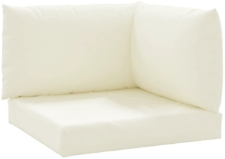 vidaXL Palettenkissen 3-tlg. Cremeweiß Oxford-Gewebe 361775