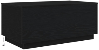vidaXL Couchtisch mit LED-Leuchten Schwarz Eichen-Optik 90x50x40 cm 862260