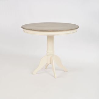 Livin Hill Esstisch Rimini Creme, hellbraune Spitze RI116