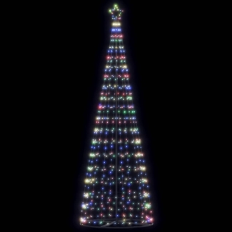 vidaXL Weihnachtsbaum Kegelform 550 LEDs Mehrfarbig 304 cm 4016455