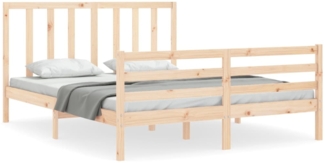 vidaXL Massivholzbett ohne Matratze 160x200 cm Kiefernholz 3193801