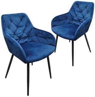 HOMELUX Esszimmerstuhl Polsterstühle 2/4 Stuhlset Moderner Küchenstuhl Wohnzimmerstuhl Stühle (2 St), mit Ergonomischer Rückenlehne und Metallbeinen