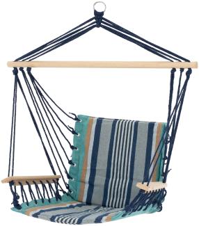 ecd germany Hängesessel Mehrfarbig 45x100x43 cm aus Baumwolle und Hartholz