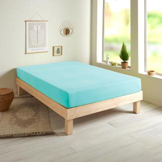 Traumschlaf Basic Single Jersey Spannbettlaken|120x200 cm - 130x200 cm| hellblau