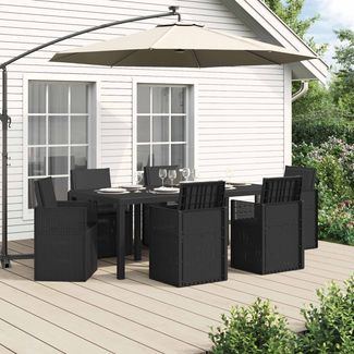 vidaXL Garten Essgruppe mit Kissen 7 pcs Anthrazit PP 3430072