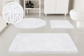 OTTO home Badematte Neele, Höhe 20 mm, rutschhemmend beschichtet, schnell trocknend, Polyester, rechteckig, Badteppich, getuftet, modern, Uni, antirutsch, flauschig, Hochflor