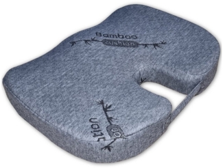 NYVI Steißbeinkissen Orthopädisches Sitzkissen ComfySeat Ergo für Büro, Auto oder Rollstuhl, 1-tlg, Abnehmbarer & Waschbarer Bambusfaser Bezug, Memory Foam, Rutschfest
