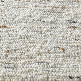 TaraCarpet Wollteppich TaraCarpet Fjord, rechteckig, Höhe: 10 mm, Handwebteppich Schurwolle karamell Wohnzimmer Schlafzimmer 060x120 cm