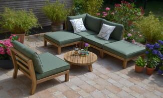 Massive Accacia Ecklounge Eck Sitzgruppe Kent