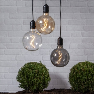 Glaskugel "Bowl", klares Glas, 1 ww LED, 12,5x18cm