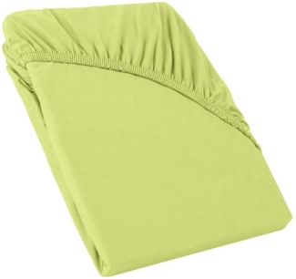 CelinaTex Relax Boxspringbett Wasserbett Spannbettlaken 90x200-100x220 cm Apfel grün Jersey Mako Baumwolle 160g/qm Laken