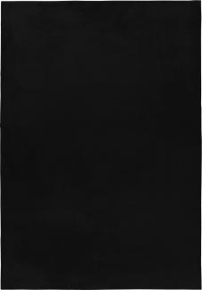 Hochflor Teppich Pia rechteckig - 240x340 cm - Schwarz