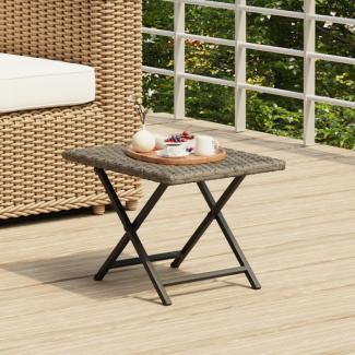 vidaXL Klapptisch Grau 45x35x32 cm Poly Rattan 362252