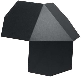 Wandleuchte, Schwarz, Stahl, Design, H 32 cm