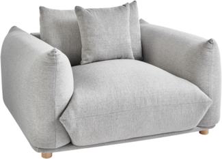 Sessel LUVOS Stoff Hellgrau