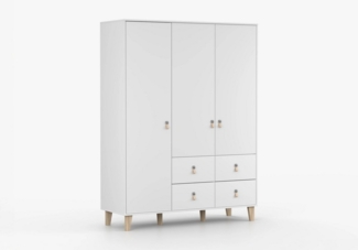 imoebel24 Drehtürenschrank FIGO 19 150 cm - Weiss