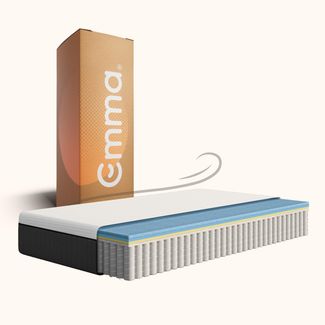 Emma Original Pro+ Matratze 100x200 cm – 27 cm Hybridmatratze mit 7-Zonen-Taschenfederkern, ThermoSync® Kühltechnologie & allergenreduzierendem Purotex® Bezug – atmungsaktive Komfortmatratze