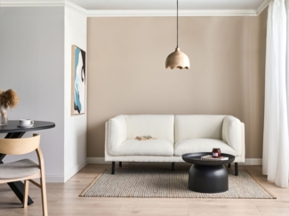 Beliani 'VORGOD' 2-Sitzer Sofa, Bouclé weiß, 180 x 84 x 76 cm