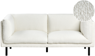 Sofa VORGOD Bouclé Cremeweiß 2-Sitzer