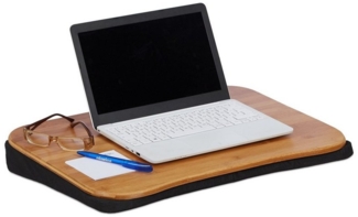 relaxdays Laptop Tablett Laptopkissen Bambus, Bambus