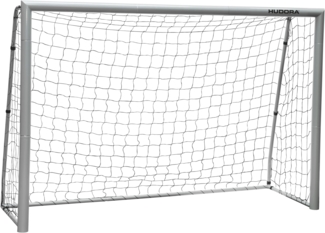 Hudora 'Expert 240' Fußballtor, Pulverbeschichteter Stahlrohrrahmen, Grau, 240x160 cm