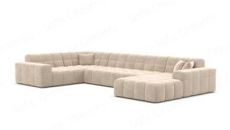 Sofa Dreams Wohnlandschaft Stoff Wohnlandschaft Modern Polstersofa Ibiza U Form Luxus Stoffsofa, Loungesofa