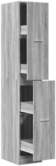 vidaXL Apothekerschrank Grau Sonoma 30x41x174,5 cm Holzwerkstoff 3309632