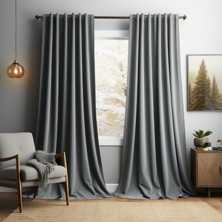LMaxhome Verdunkelungsvorhang Blickdicht Samt Velvet Vorhang Gardinen Thermo Weihnachtsvorhänge Deko, (2 St), verdunkelnd, 132x213cm/244cm/274cm/305cm, Winter Verdickt