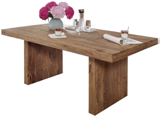 Esszimmer Esstisch Akazie Natur 200x100 cm Holzgestell Nora 526166