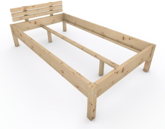 Zirbenbett "Zirben-Liesl" 120 x 220 cm Holzbett Massivholzbett Bett