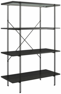 loft24 Standregal Wainwright, Bücherregal, Metallgestell, 4 Fächer, Höhe 117 cm