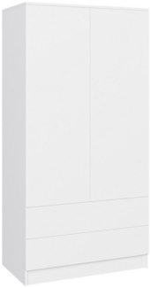 Beautysofa Kleiderschrank Zweitüriger mit Schiebetüren LOOK Erhältlich mit oder ohne Schubladen, Farbvarianten