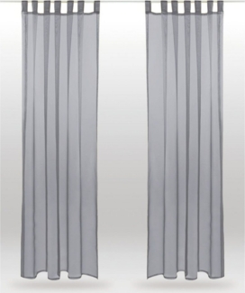 Bestlivings Vorhang (2 St), Schlaufen, transparent, Voile, Gardinenset "Transparent", 2 Schlaufenschals