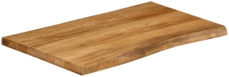 Tischplatte mit Baumkante, Massivholz Mango, 70 x 60 x 2,5 cm