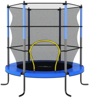 Trampolin mit Sicherheitsnetz Rund 140x160 cm Blau