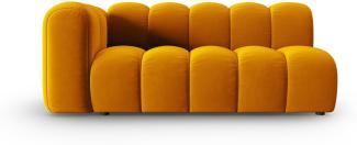 Micadoni Modulares Sofa Lupine 3-Sitzer Links Samtstoff Gelb