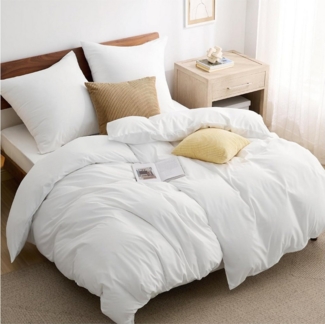 BEDSURE Bettwäsche mit Reißverschluss, 100% Baumwolle, ÖKO-TEX zertifiziert, Baumwolle, 4 teilig, hohe Atmungsaktivität und Feuchtigkeitsregulierung