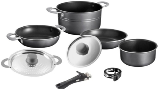 BRUNNER Topf-Set Camping Koch Geschirr Set Flavor 7+1, 22 cm Outdoor Küche Topf Pfanne Alu