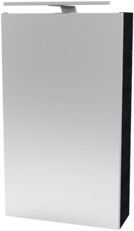 Fackelmann SBC B.PERFEKT Gäste-WC Spiegelschrank 40 cm, Anthrazit Holzoptik, links