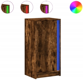 vidaXL LED-Sideboard Räuchereiche 42,5x34x85 cm Holzwerkstoff 852142