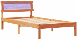 vidaXL Bettrahmen Wachsbraun 75 x 190 cm Massives Kiefernholz 872847