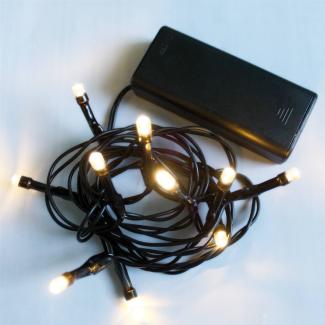 Lichterkette 10er LED Batterie warmweiß Innen Deko Licht Weihnachtslichterkette